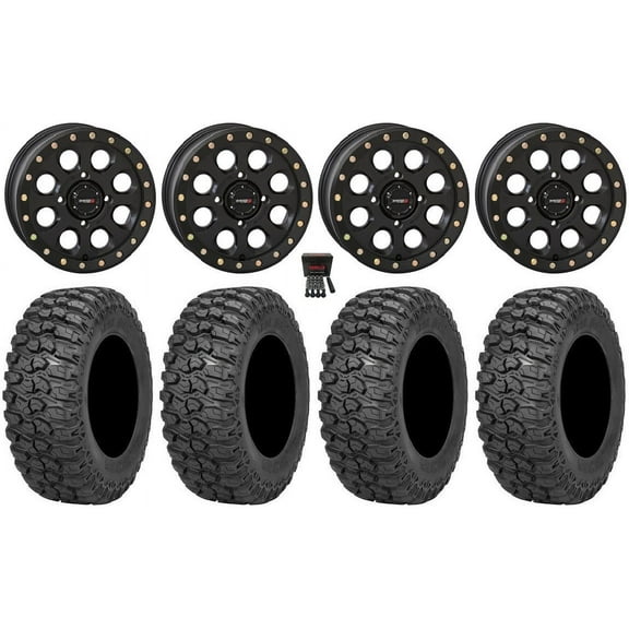 System 3 SB-7 15" Wheels Bk (6 1) 30" Trail Saw 2.0 Tires Can-Am Commander Maverick Renegade Outlander Defender