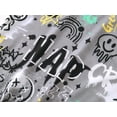 thumbnail image 3 of Beezizac Pajamas For Big Boys Fun Gray Graffiti Long Sleeve 2-Piece PJ Set Soft Sleepwear Size 8, 3 of 7