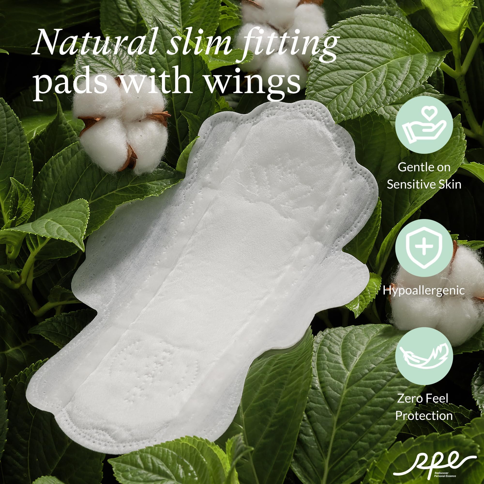 100% Organic Pads for Women, Ultra Thin Feminine Pads with Wings, Unscented Period Pads, Regular Absorbency Sanitary Pads, Organic Cotton Pads Menstrual (Regular, Size 3, 108 Count)