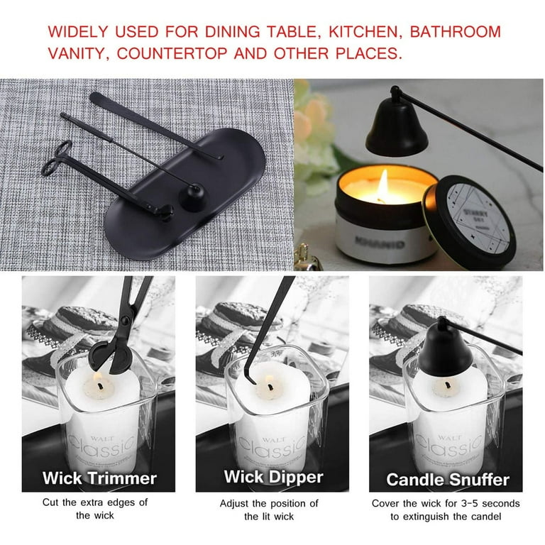 4 in 1 Candle Accessory Set, Candle Wick Trimmer Candle Cutter