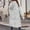 White, variant on Bmisegm Women's Solid Glossy Down Coat Mid Length Trendy Jacket with Stand Collar for Winter White M