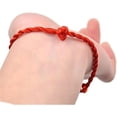 thumbnail image 4 of Pulsera trenzada de hilos rojos sexy para buena suerte, riqueza y amor 12PCS Correa de cuerda de hilo de la suerte Pulsera de cordón de cuerda roja de la suerte, 4 of 5