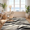 thumbnail image 3 of Design&I 4'x6' Ultra Soft Area Rug, Floorcarpet Minimalist Fluid Bands Asymmetrical Motion Accessories None Fluffy Washable Non Shedding for Bedroom Living Room Home Office, 3 of 7