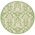 thumbnail image 2 of SAFAVIEH Courtyard Yvette Floral Indoor/Outdoor Area Rug, 6'7" x 6'7" Round, Olive/Natural, 2 of 12