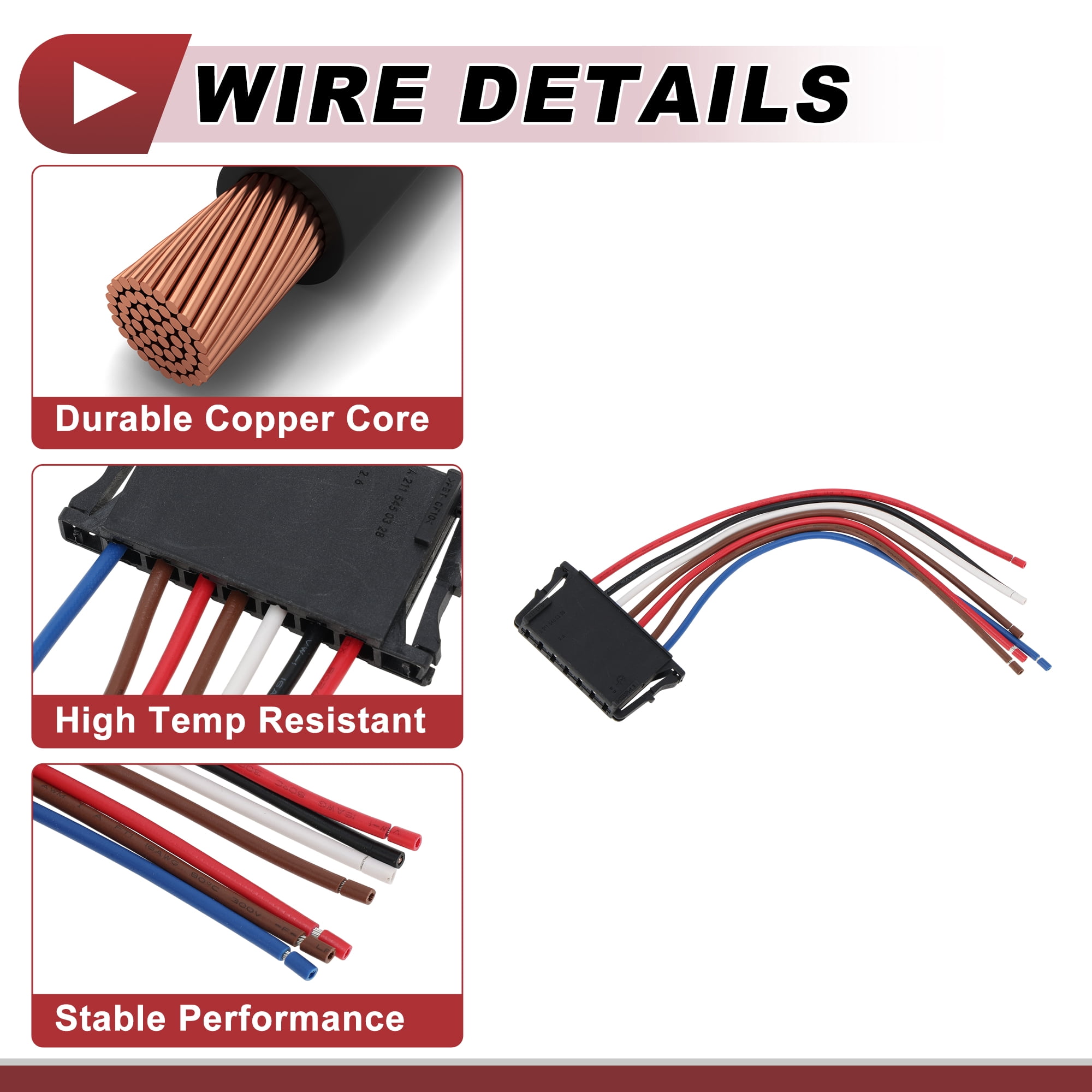 Unique Bargains Socket Wiring for Mercedes-Benz C250 Lamp Bulb Pigtail Connector Left