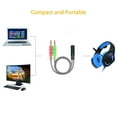 thumbnail image 5 of MillSO Headphone Splitter, CTIA 3.5mm TRRS Female to Dual TRS Male Mic Audio Jack Y Adapter Cable for Gaming Headset To Dual-Jack Computer, 8inch, 5 of 10
