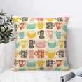 thumbnail image 4 of Pofeuu Vintage Cup Print Double-sided plush pillowcase Square Throw Pillow Covers Pillows Cover for Living Room Bedroom Sofa Couch Cushion Cover（No pillow core）-18"x18", 4 of 7