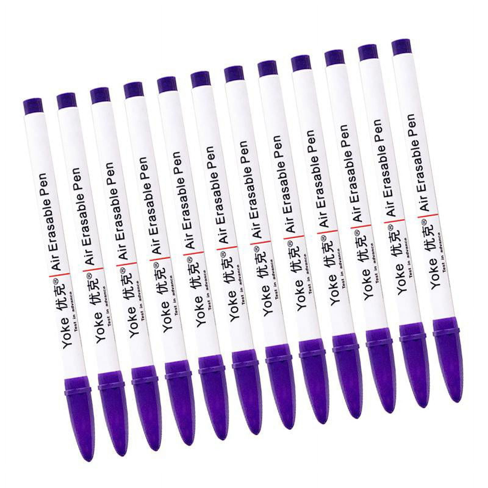 12pcs White Color Disappearing Ink Marking Pen, Water Erasable Marker Gel  Pen, Auto Vanishing Mark Pen, Professional Sewing Tools Kit for cloth
