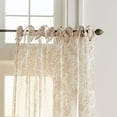thumbnail image 4 of Elrene Westport Floral Tie-Top Sheer Window Curtain Flax 52"x84" 84 Inches, 4 of 5