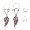 thumbnail image 1 of Minnieouse 2Pcs Red Cherry Fruit Rhinestone Stainless Nipplering Steel Type3, 1 of 1