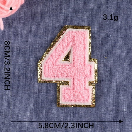 

Tools Computer Embroidery Towel Pink 0-9 Number Stickers Clothing Accessories And Hat Patch Cloth