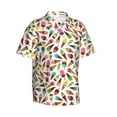 thumbnail image 2 of Fotbe Ice Cream Popsicles Hawaiian Shirt for Men Unisex Summer Beach Casual Short Sleeve Cotton Linen Button Down Shirts-Large, 2 of 9