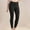 Black, variant on Womens High Waisted Thermal Leggings Winter Warm Thermal Fleece Lined Thick Trousers Soft Solid Color Stretch Workout Pant