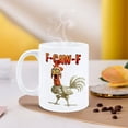 thumbnail image 4 of Trendy Funny Angry Chicken Rooster Coffee Mug - 11oz Ceramic Tea Cup, Vibrant Print Novelty Mug for Men Women, Dishwasher & Microwave Safe for Office Home Use & Festive Gift, 3.3*3.8in, White A, 4 of 6