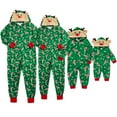thumbnail image 2 of Sinhoon Christmas Family Matching Pajama Romper Jumpsuit Reindeer Hooded Christmas Outfit Matching Holiday Pajamas Sleepwear for Family Adult Kids Baby, 2 of 7