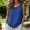 Blue, variant on Womens Tank Top Crewneck Sleeveless Top for Women Solid Color Linen Top for Women Summer Top Plain Casual Lightweight Basic Shirt Daily Wear Loungewear Light Pink XXL