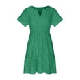 thumbnail image 5 of DailyTrove Women's Short Sleeve Wrap Dress-V-Neck-Ruffle Hem-Cotton Blend-for Casual Weekend/Summer Outing-Flattering Wrap Style, 5 of 5