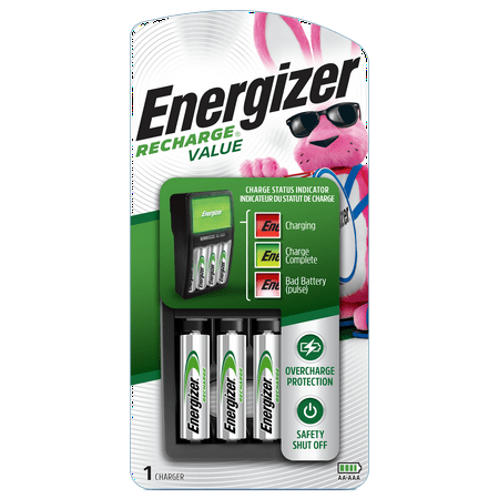 Energizer Recharge Value Charger for NiMH Rechargeable AA and AAA Batteries