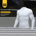 thumbnail image 2 of WBQ Men's Compression Shirts Long Sleeve Athletic T Shirt Workout Cool Dry Running Tops Gym Undershirts Baselayers, 2 of 6