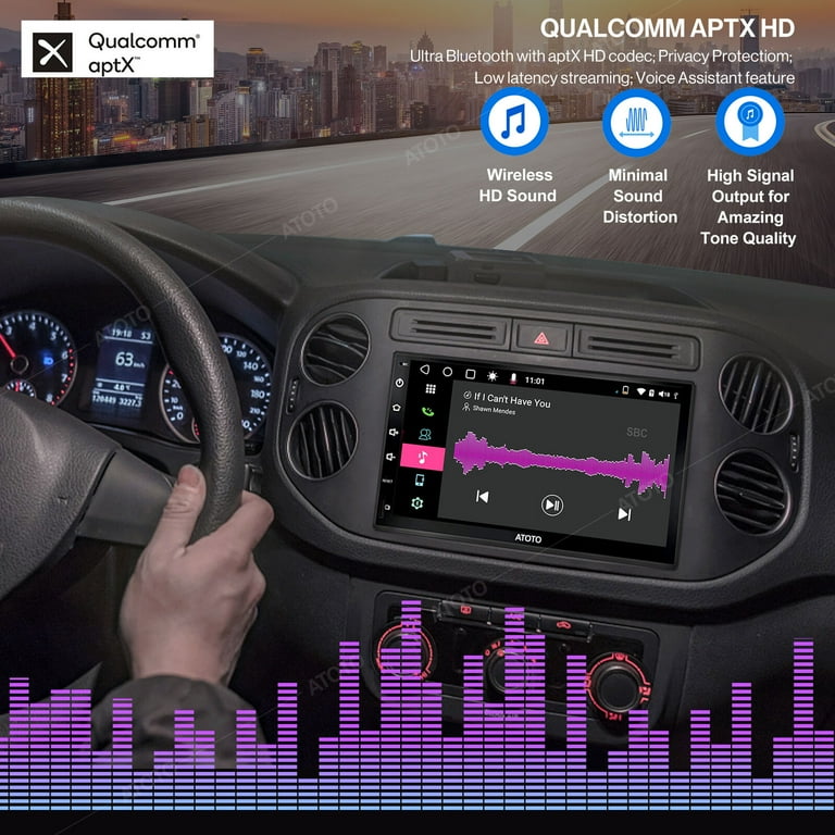 ATOTO S8 Premium 7inch Double-DIN Android Car Stereo, Wireless CarPlay &  Android Auto, Dual Bluetooth w/aptX HD, QLED Display,Split Screen, HD  Rearview with LRV, USB tethering,SCVC and More, S8G2B74PM