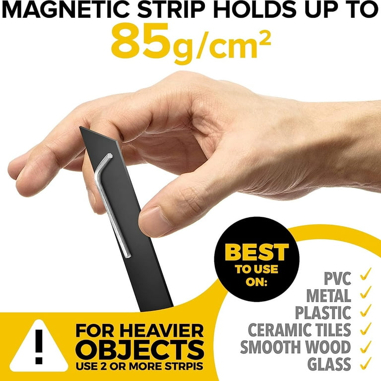 X-bet Flexible Magnetic Tape, Magnetic Strips (1/2 inch x 10 ft), Size: 0.5, Black