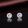 thumbnail image 2 of Sterling Silver and Genuine Crystal Round Stud Earring, 2 of 5