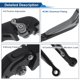 thumbnail image 4 of Palancas de freno y embrague cortas y largas para Kawasaki Z1000SX 17-20, palanca de freno ajustable de manillar de motocicleta, aleación de aluminio, cabeza negra con mango de titanio, 4 of 6