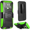 thumbnail image 2 of GSA Car Armor Hybrid Kickstand Case w/Holster For LG V30 - Black/Neon Green, 2 of 2