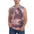 thumbnail image 1 of Fotbe Pink Lotus Buddha Men's Camiseta sin Mangas Estampada para Hombres, Playera Casual para Gimnasio, Entrenamiento, Playa-Large, 1 of 7