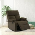 thumbnail image 7 of Glider Recliner Nursery Chair with Manual Adjustable Footrest Swivel Rocker Recliner for Small Spaces Living Room Bedroom RV Dark Gray, 7 of 7