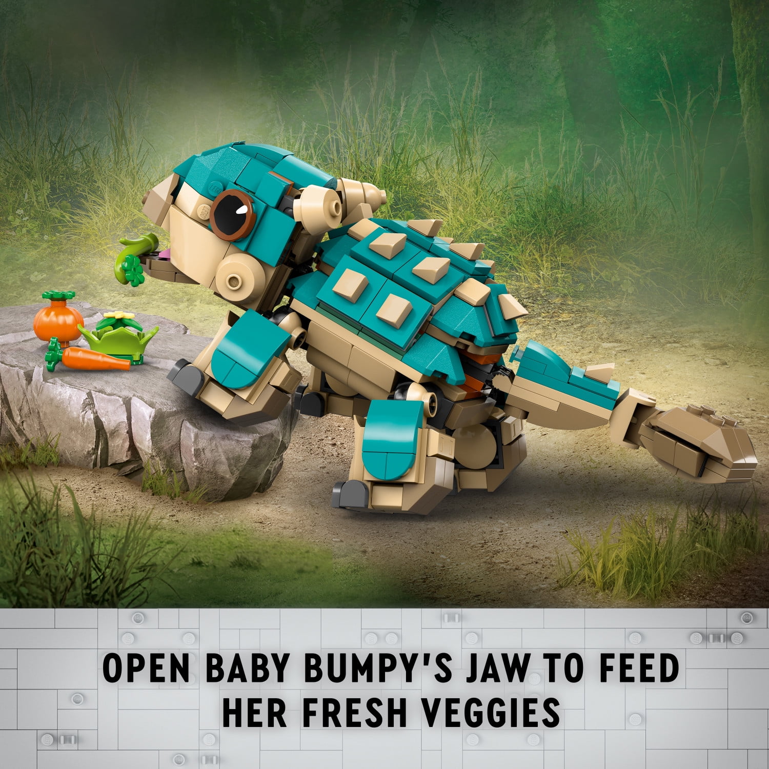 LEGO Jurassic World Baby Bumpy: Ankylosaurus - Dinosaur Toy for Kids Ages 7+ - Gift for Young Jurassic Park Fans & Animal Lovers, 76962