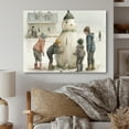 thumbnail image 2 of Designart Kids Building A Huge Snowman I Canvas Wall Art, 2 of 5