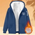 thumbnail image 3 of Aboser Yes,I'm Still Cold Winter Sherpa Hoodies for Women Plus Size Warm Fleece Jackets Full Zip Up Hooded Sweatshirts Loose Long Sleeve Hoodie Coats with Pockets Navy XXXXL, 3 of 6