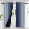 thumbnail image 4 of LFEEY Light Blocking Ombre Curtains, Room White Black Greyish Gradient Curtains, 42x84 Inch, 2 Panels, 4 of 6