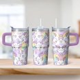 thumbnail image 2 of 20OZ Stainless Steel Unicorn Tumbler with Handle and Straw Double Wall Insulated Cup Coffee Mug Keeps Drinks Cold and Hot Perfect Presents for Women Mom Friends on Birthday Christmas Thanksgiving, 2 of 6