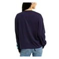 thumbnail image 2 of HYBRID APPAREL Womens Navy Long Sleeve Crew Neck T-Shirt Juniors XL, 2 of 4