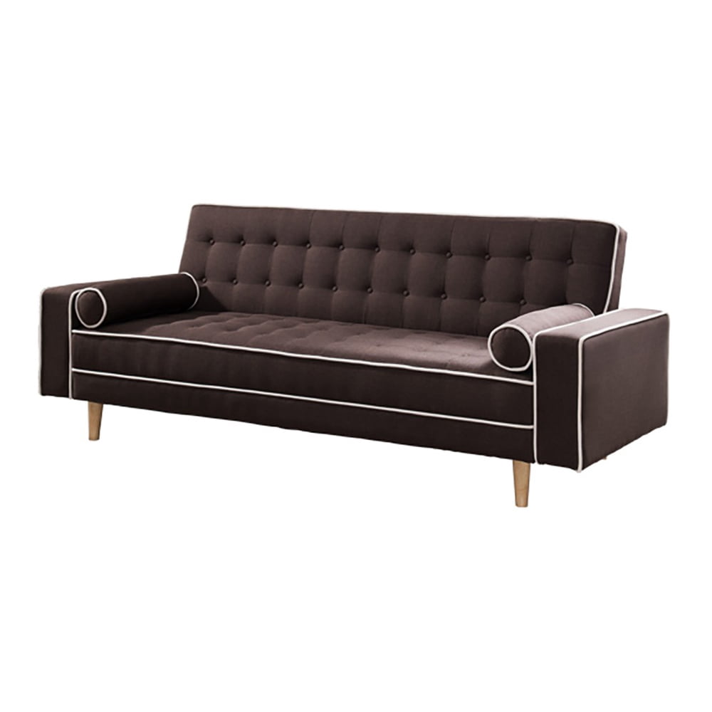 Futon Sofa Bed With Matching Bolsters, Dark Brown - Walmart.com
