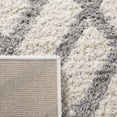 thumbnail image 4 of SAFAVIEH Berber Kyle Geometric Shag Area Rug, Cream/Gray, 8' x 8' Round, 4 of 8