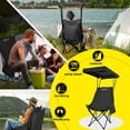thumbnail image 5 of Young Wood Portable Camping Chair with Shade Canopy and Side Pocket Design, Black, 1pc, 5 of 7