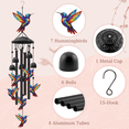 thumbnail image 3 of KEYAHAPPY Wind Chimes for Outside, Hummingbird Windchimes Outdoors, Durable Wind Chimes for Outdoors, Garden Decor & Yard Decor, Multicolor, 3 of 11