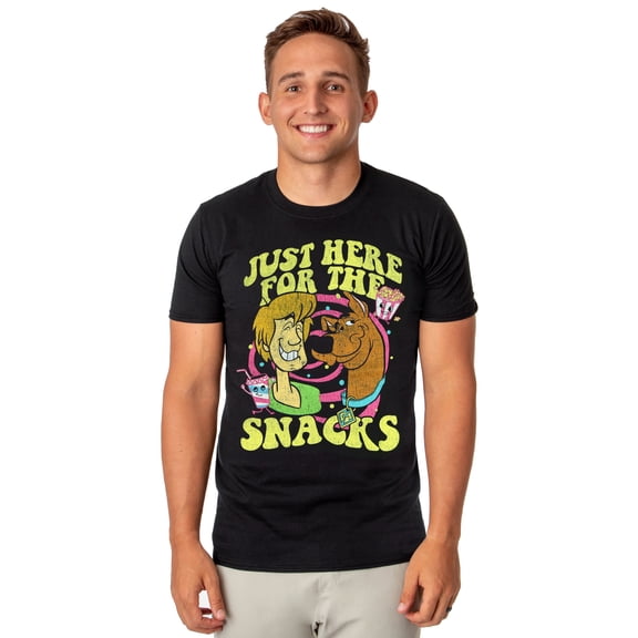 Scooby-Doo Just Here For Snacks Men's Graphic Short Sleeve Tee