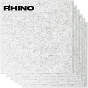 RHINO Acoustic Panel 12" x 12" x 0.4" Thick NRC Sound Bass Isolation 6 Pieces Beveled Edges