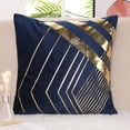 thumbnail image 2 of Cushion Cases Decorative Gold Foil Geometric Pattern Throw Pillow Covers for Modern homes Couch Sofa Bedroom Living Room, 2 of 4
