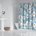 thumbnail image 2 of Lightblue Daisy Flower Green Leaves Pattern Shower Curtain 72"x72" ,Bathroom Decorative Shower Curtains Set with 12 Hooks,Modern Waterproof Washable Shower Curtain, 2 of 6