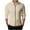 Khaki, variant on WREESH Fashion Jacket Men'S Solid Color Design with Zippered Pockets Long Sleeved Hooded Casual Jacket Gray