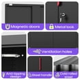 thumbnail image 6 of HIWALEN Metal Garage Storage Cabinet with 4 Adjustable Shelves & Universal Wheels | 71" Steel Lockable Garage Cabinets, Heavy-Duty Tool Storage Cabinet for Home, Basement, Workshop (Black), 6 of 10