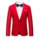 thumbnail image 1 of Mens Business Wedding Blazer Solid Color Slim Fit Suit Jacket, 1 of 3