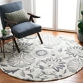 thumbnail image 3 of SAFAVIEH Blossom Riley Floral Area Rug, Ivory/Blue, 6' x 6' Round, 3 of 7