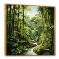 thumbnail image 2 of Designart "Tranquil Bamboo Jungle I" Floral Framed Wall Art - Green Bamboo Hallway Framed Wall Art Decor, 2 of 6