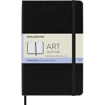 Moleskine Art Sketchbook, Hard Cover, Medium (4.5" x 7"), Plain, Black